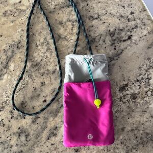 lululemon athletica Pink and Gray Crossbody Bag
